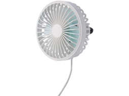 Ventilador Usb Para Carro Com Rotação De 360°, Luzes Led E 3 Velocidades