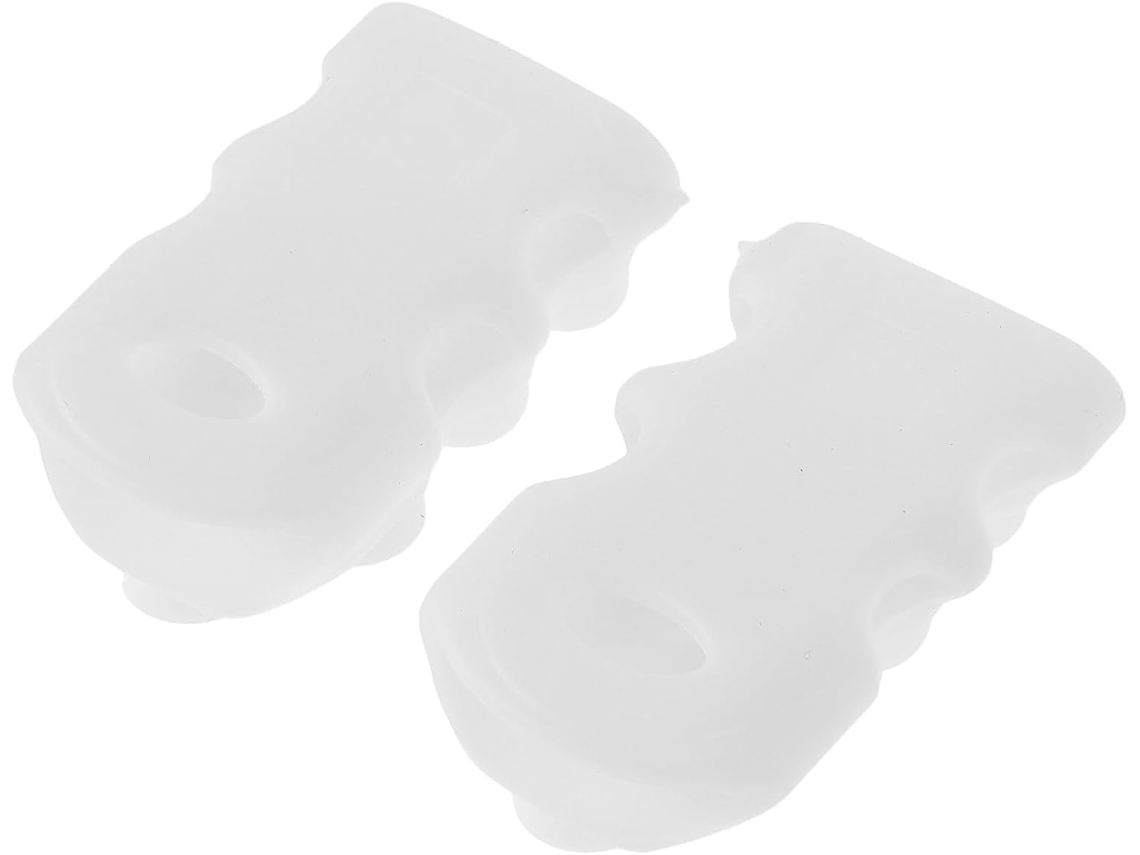 Suporte de silicone para 2 unidades de chuveiro, com ventosa, branco, sem necessidade de forro, para uso manual.
