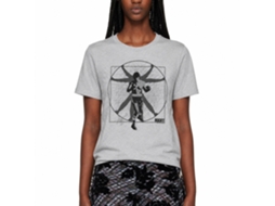 Rockinstone Rocky Movie Vitruvian Rocky Movie Heather Gray Adult T-shirt Size:m