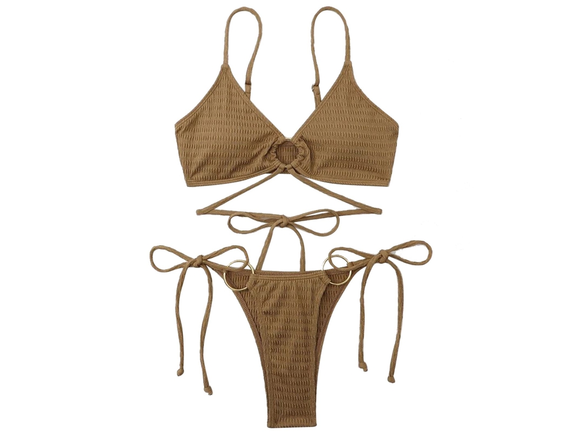 Maiô Feminino Verão Cor Café Sexy Tira Ajustável