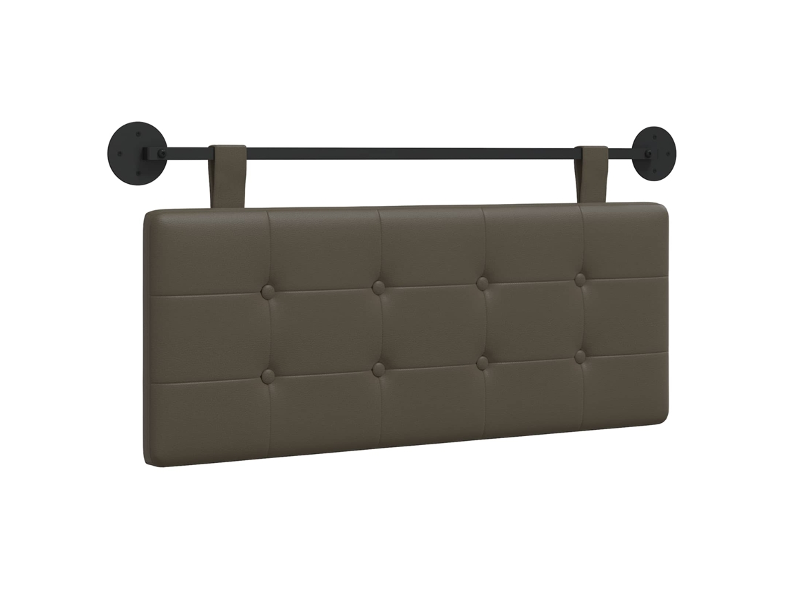 Conjunto 1 Cabeceira Suspensa Vidaxl Cinzento Couro Sintético (110 X 55 X 5 Cm)