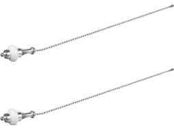 Conjunto De 2 Pingentes Decorativos De Cerâmica Prateada