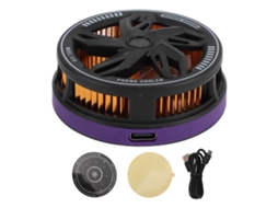 Ventilador portátil de 15 W para telemóveis, com adsorção magnética, silencioso, para jogos e streaming, preto | S/MARCA