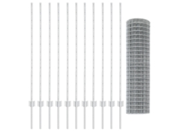 Conjunto 1 Barreira Externa Vidaxl Prateado Aço (25 X 1,2 M)