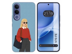 Capa Tumundosmartphone De Silicone Para Vivo V70 Fe Design Feminino Com 4 Desenhos