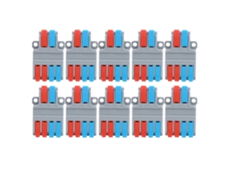 10pcs Conector De Cabo Terminal 2 In 4 Out Fácil Instalação Conexão Rápida Lt-624