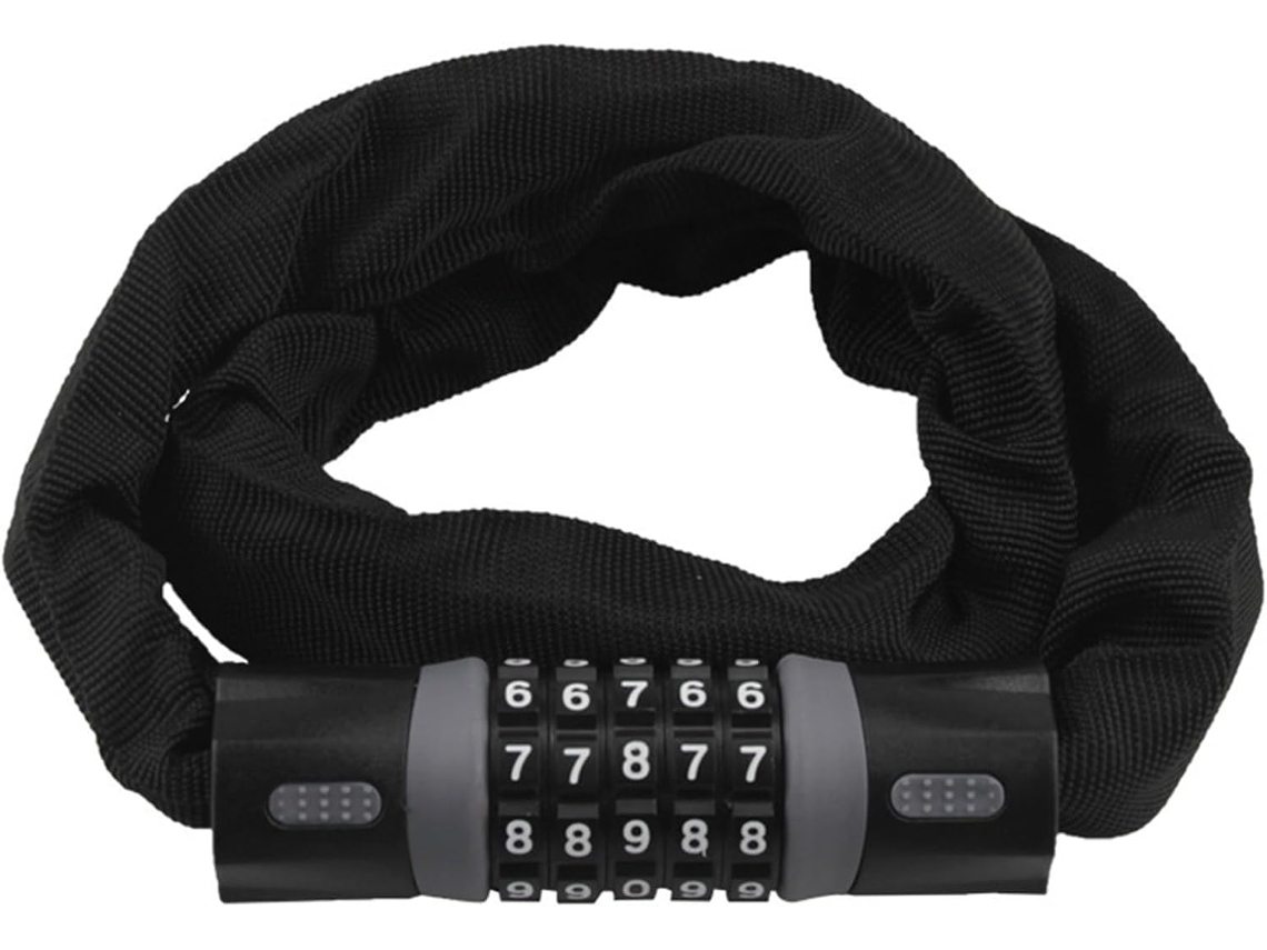 Cadeado De Corrente Para Bicicleta Com Combinação De 5 Dígitos, 150 Cm