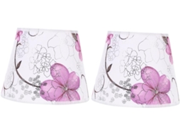 Conjunto De 2 Cúpulas Portáteis Para Luminárias De Mesa Pequenas, Base E27, Em Tecido.