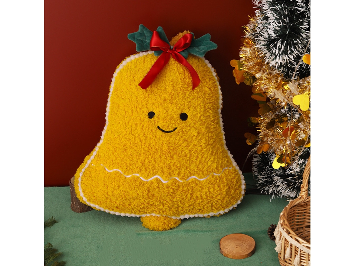 (almofada De Natal Com Sino 45cm) Brinquedo De Pelúcia, Almofada Decorativa