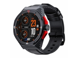(preto) Smartwatch Bluetooth de 1,46 polegadas, resistente à água até 5 ATM, com pulseira de couro