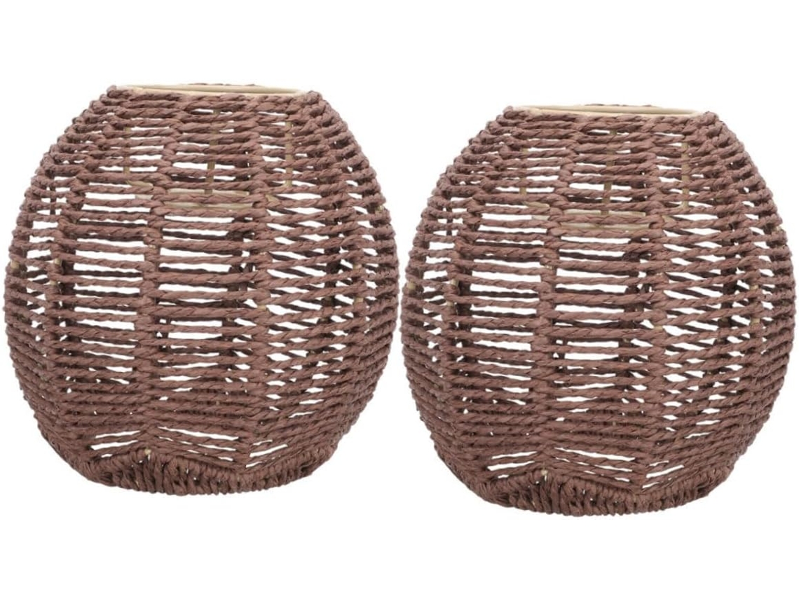 Conjunto de 2 Peças de Cúpulas de Tecido Trançado para Lustres e Luminárias Pendentes. SFUSHOS