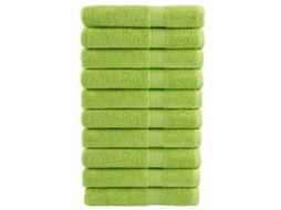 Vidaxl Toalhas Sauna Premium Solund 10pcs 80x200cm 600 Gsm Verde Maça