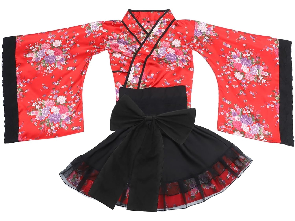 Vestido De Dama De Honra Tradicional Quimono Para Dança Adulta, Traje De Cosplay.