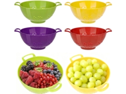 Conjunto De Quatros Escorredores De Alimentos, 19 Cm De Tamanho, Feitos De Plástico, Adequados Para Escorrer Frutas