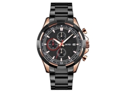 Relógio De Quartzo Masculino Skmei 9192 Com Calendário, Pulseira De Aço Inoxidável E Movimento Luminoso.