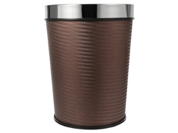 Lixeira Grande de Aço Inoxidável 8 Litros, Sem Tampa, Ideal para Escritório, Banheiro e Quarto. CHABERLU
