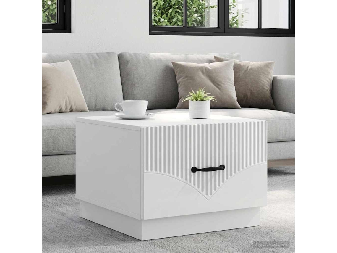 Vidaxl Mesa De Centro Branco Brilhante 49 X 50 X 37 Cm