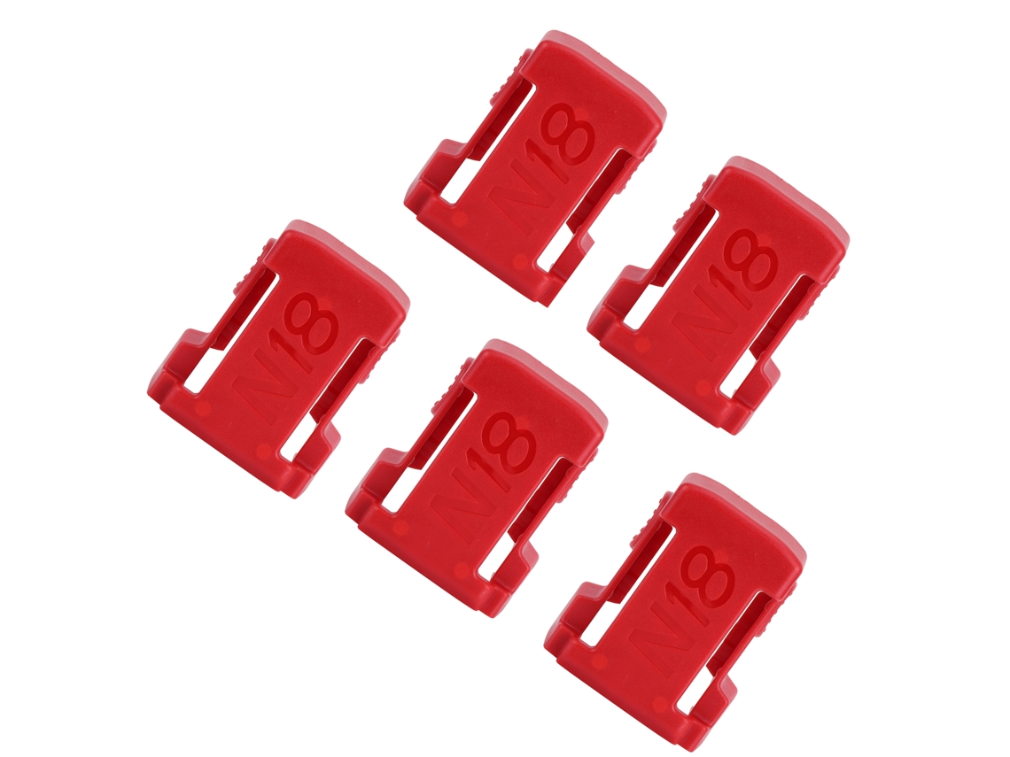Suporte para bateria Milwaukee M18 18V, 5 peças, rack de armazenamento de acessórios | S/MARCA