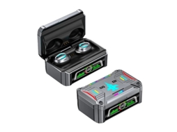 Auriculares Sem Fio Controle Toque Embutido Display Energia Bestvite Bluetooth Cinzento