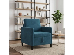 Vidaxl Sofa Com Armazenamento Azul 72 X 78 X 87 Cm Poliéster