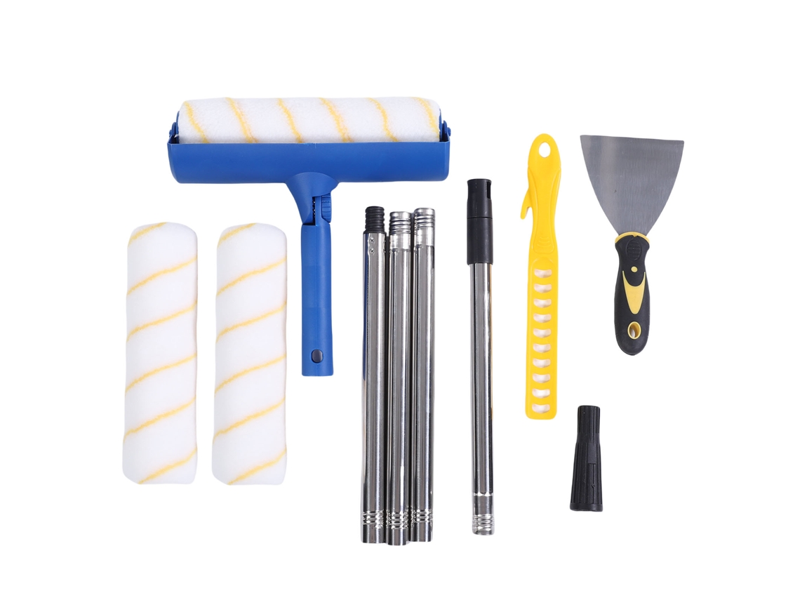 Laxiscreed Conjunto De Rolo De Pintura De 10 Polegadas Com Design Antirespingo E Ângulo Ajustável