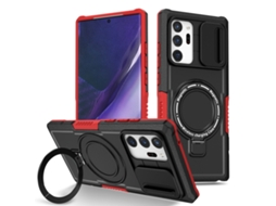 Capa Zruxe Compativel Com Samsung Galaxy Note20 Ultra (deslizante - Magsafe - Tpu - Híbrida - Pc - Preto Vermelho)