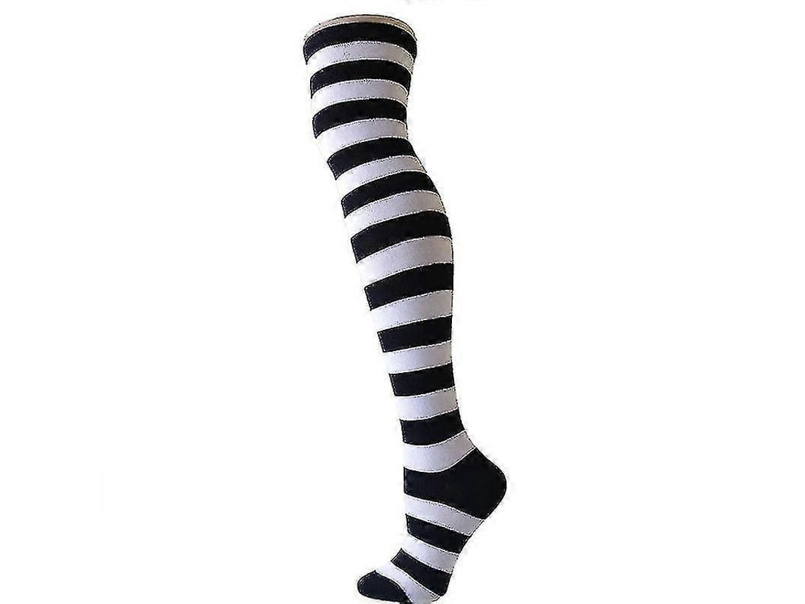 Meias De Lã Coral Macia Até O Joelho, Ideias Para O Inverno, Para Meninas E Mulheres. Meias Listradas Com Estampas De Animais Flufos E Desenhos Animados