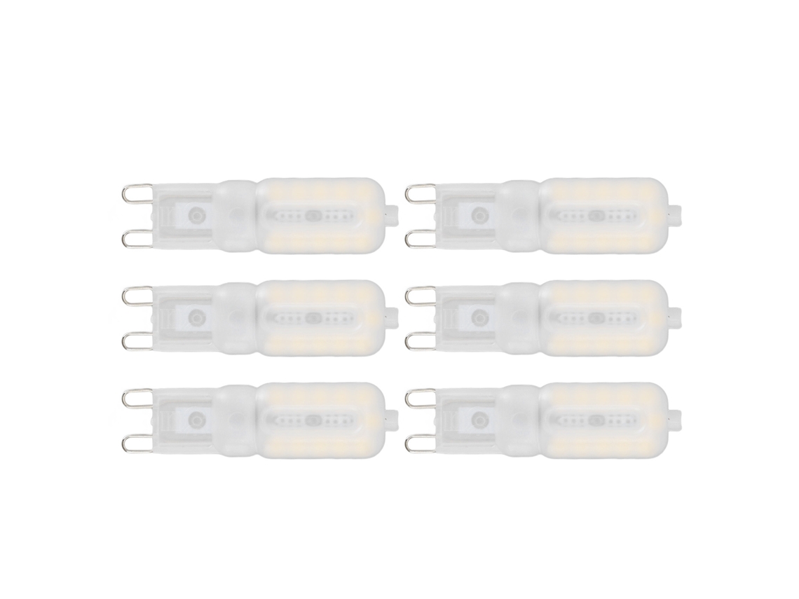 Lâmpada G9 Led regulável 5w 22 Leds proteção ocular luz natural 6pcs