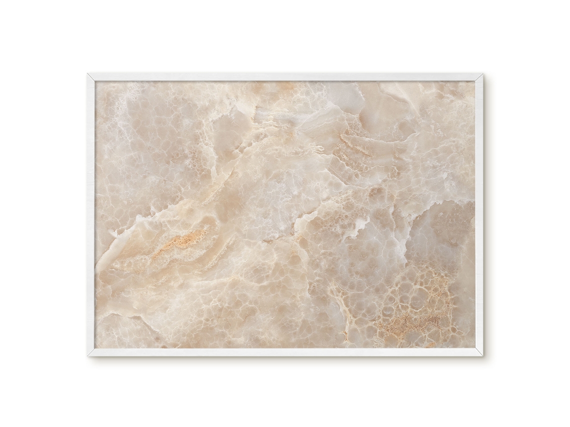 Quadro de vidro magnético com estampa de mármore preto para hall de entrada (70x50 cm)