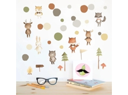 Omni stickers de Puntos Animales Bonitos para Decoración de Pared En Salones, Dormitorios Y Oficinas