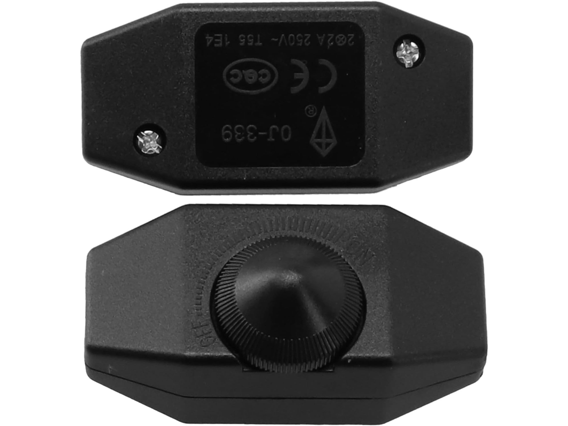 Kit Com 2 Interruptores Dimmer Led Em Linha Controle Rotativo Liga Desliga, Dimerização Por Corte De Fase Na Borda