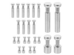 Conjunto 6 Parafusos Fixação M4 Molduras Vidro Clipes Metal Reforçados Suportes Espelho Pesados Ferragens GOKOCO