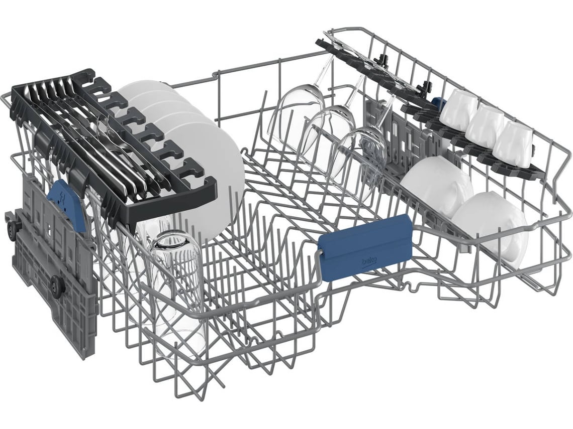 M�quina de Lavar Loi�a Encastre BEKO HYGIENESHIELD BLVI84F (14 Conjuntos - 59.8 cm - Painel Preto)