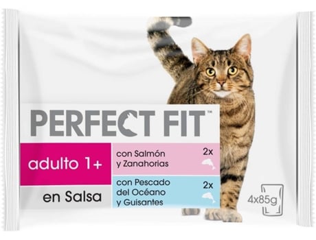 Ração para Gatos  (4x85 g - Húmida - Adulto - Sabor: Peixe e Vegetais)
