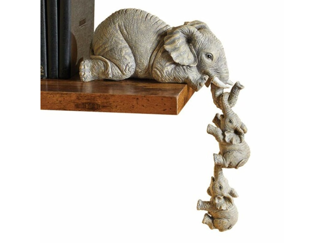Enfeite de Mesa com Elefante Sentado e Mão BRILVIBERA (1 Peça)