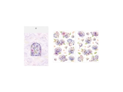 2 folhas de adesivos de flores pet, à prova d'água, removíveis, scrapbooking | S/MARCA