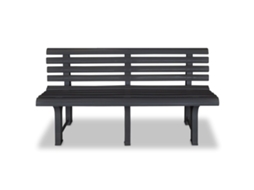 Maison Exclusive - Banco De Jardim 145,5 Cm Plástico Antracite