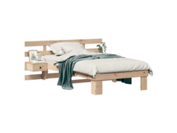 Estrutura da Cama com Cabeceira Castanho 80 X 200 Cm MAISON EXCLUSIVE