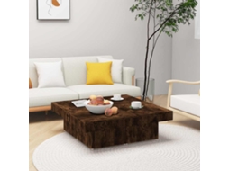 Vidaxl Mesa De Centro 90x90x28 Cm Derivados De Madeira Carvalho Fumado