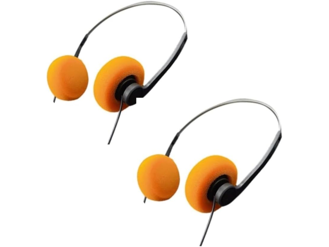 Conjunto De 2 Fones Ouvido Retrô Supra Auriculares, Fones De Ouvido Estéreo Com Fio, Fones De Ouvido Leves E Portáteis