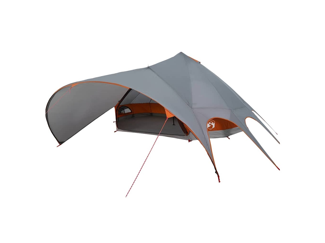 Conjunto 1 Tenda Teepee Vidaxl Cinzento Tafetá (502 X 502 X 297 Cm)