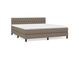 Box Spring Bed, Box Spring Beds Vidaxl Cinzento-acastanhado Tecido (180 X 200 Cm)