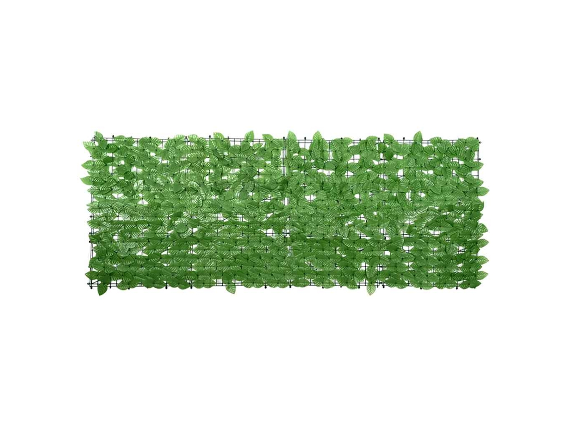 Vidaxl Tela De Varanda Com Folhas Verdes 200x75 Cm