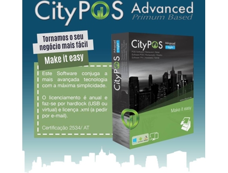 Software SITTEN CityPOS Advanced Light (2 Dispositivos - 1 ano - PC) — Software | Gestão Profissional