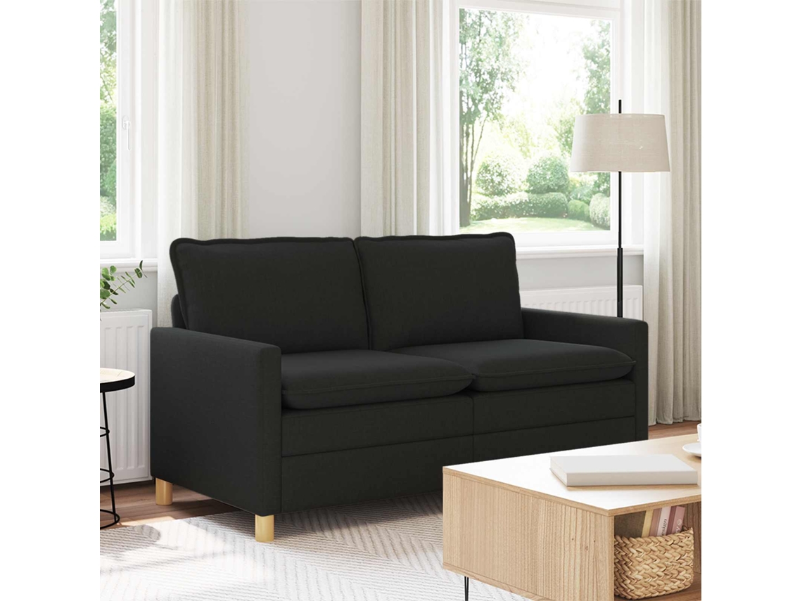 Vidaxl Sofá Preto 156 X 81 X 87,5 Cm Tecido