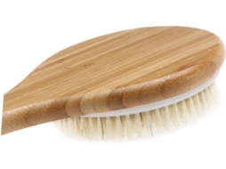 Escova De Banho Bambu Callaron Com Cabo Longo, Escova Esfoliante Para Chuveiro E Corpo, Ideal Para Joelhos E Pernas