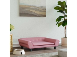 Vidaxl Cama 70x48x22 Cm Veludo Rosa