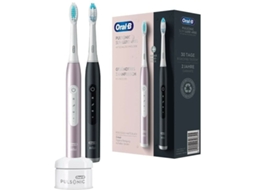 Pulsonic Slim Luxe 4900 Two Sonic Toothbrushes Black, Pink Oral B