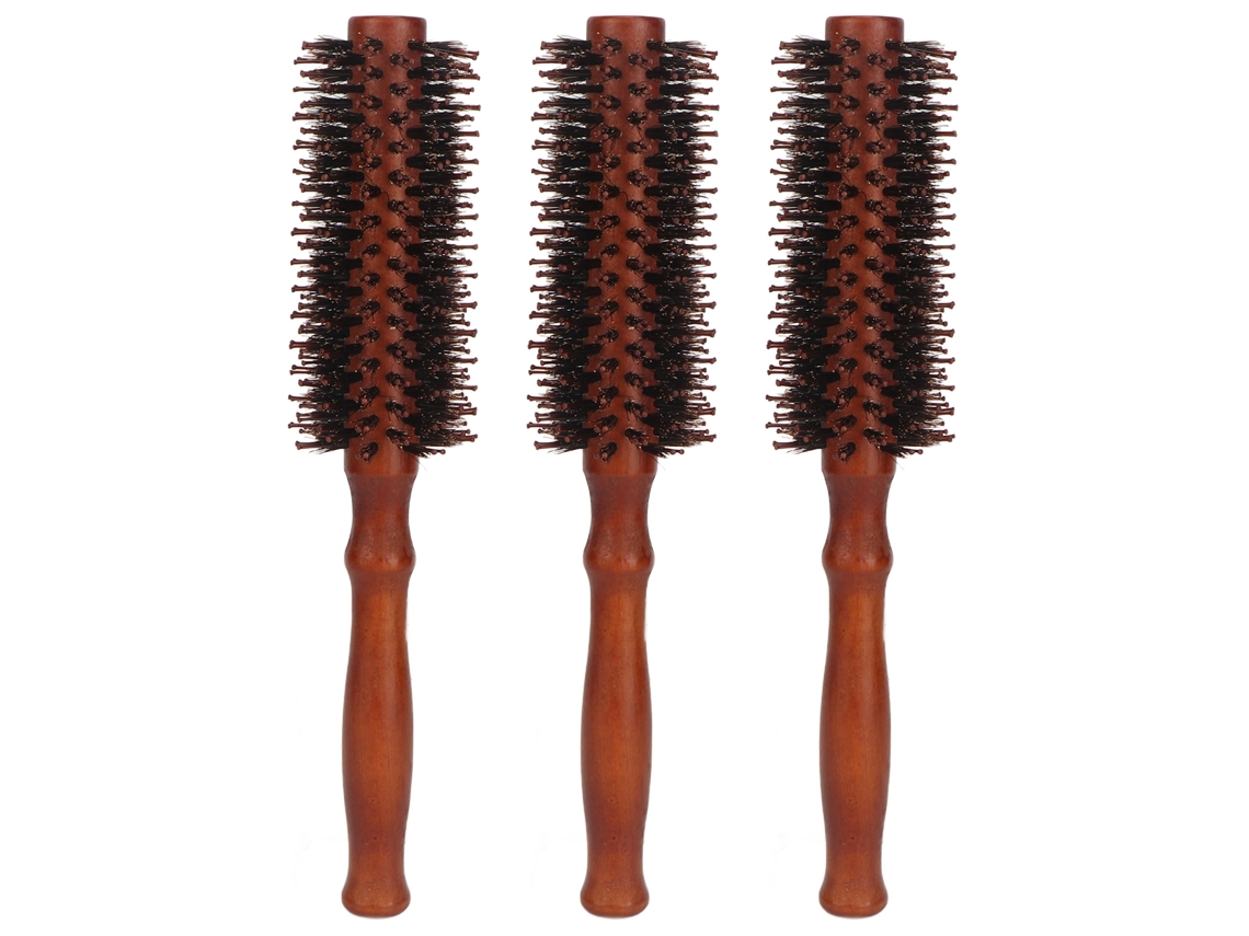 3pcs Pente De Cabelo Redondo De Nylon Antiestático Resistente Ao Calor Para Equilibrar Óleo, Pente De Franja Para Salão E Lar