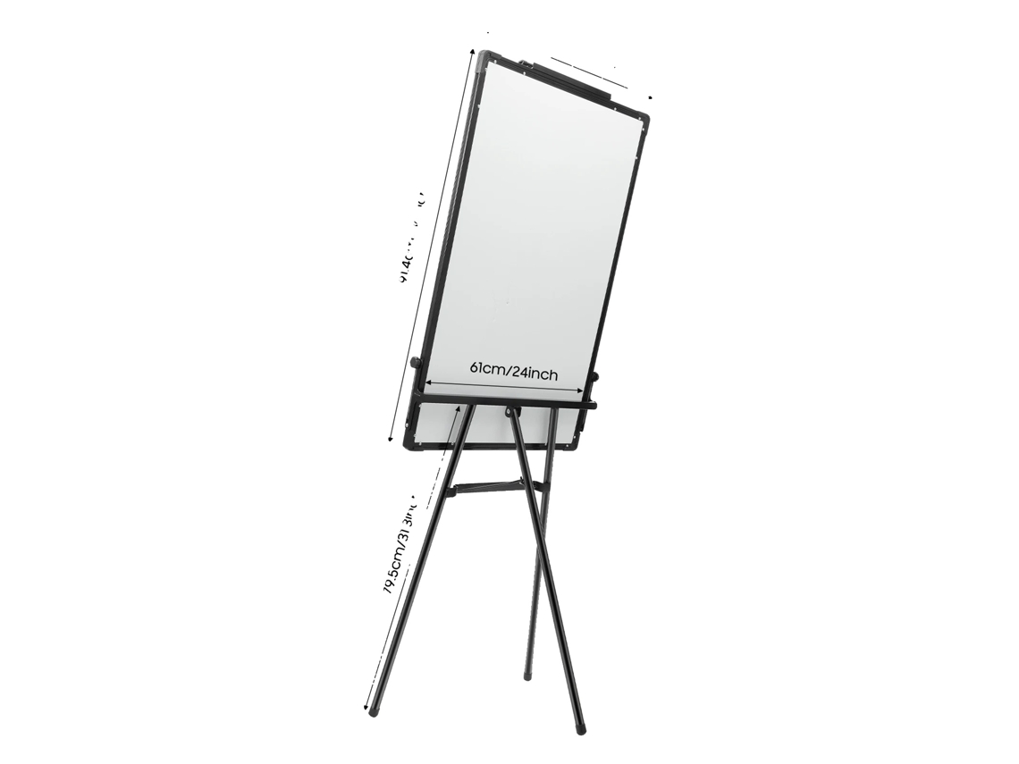 Quadro Branco Magnético, Design Portátil, Altura Ajustável, Cavalete Preto, 36*24 Polegadas-a